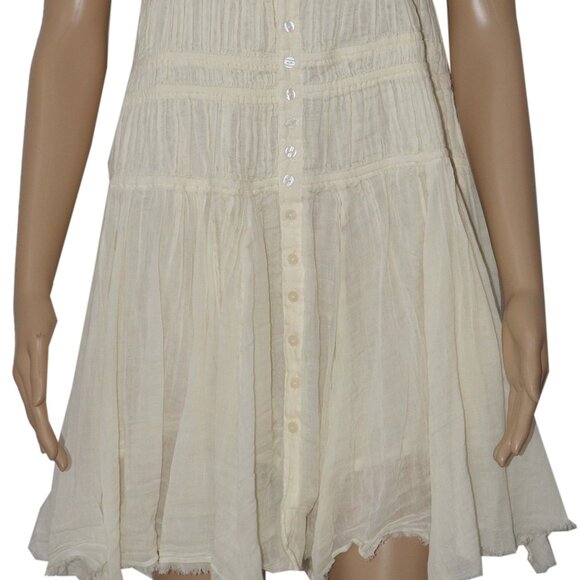 Free People FP One Lausanne Slip Smocked Buttondown Sleeveless Dress XL - Picture 5 of 8